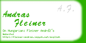 andras fleiner business card